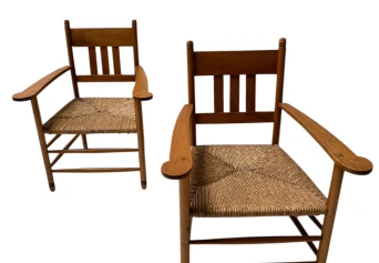 Two Art Nouveau Brabant Club Chairs or Easy Chairs by Willem Penaat, 1900s
